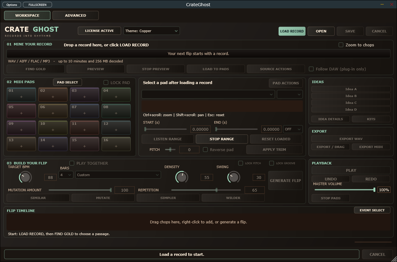 CrateGhost 1.3.1 standalone interface on Windows.