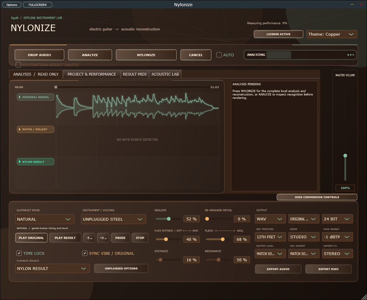 Nylonize 3.1.1 standalone interface on Windows.