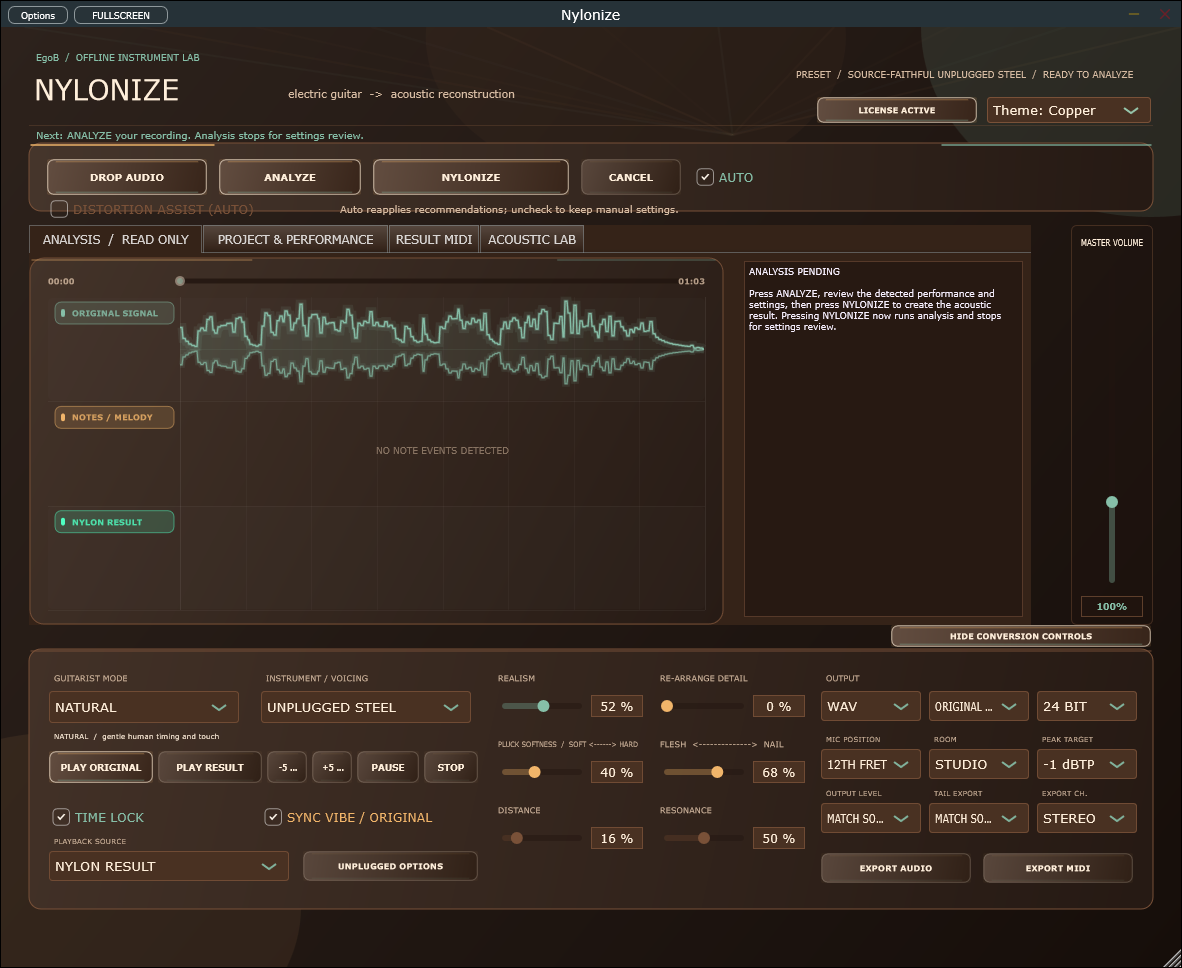 Nylonize 3.1.1 standalone interface on Windows.