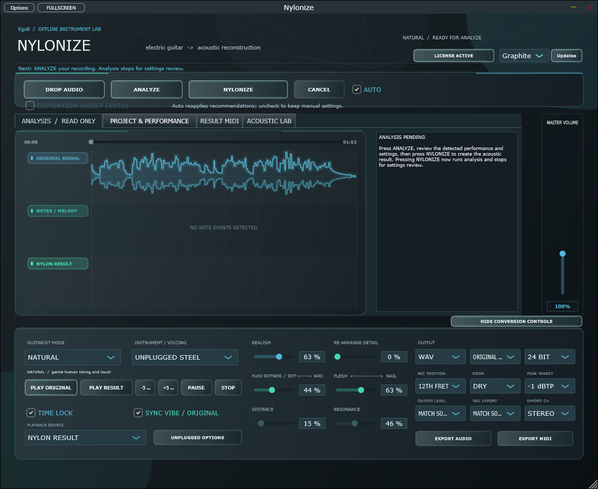 Nylonize 3.2.4 standalone interface on Windows.