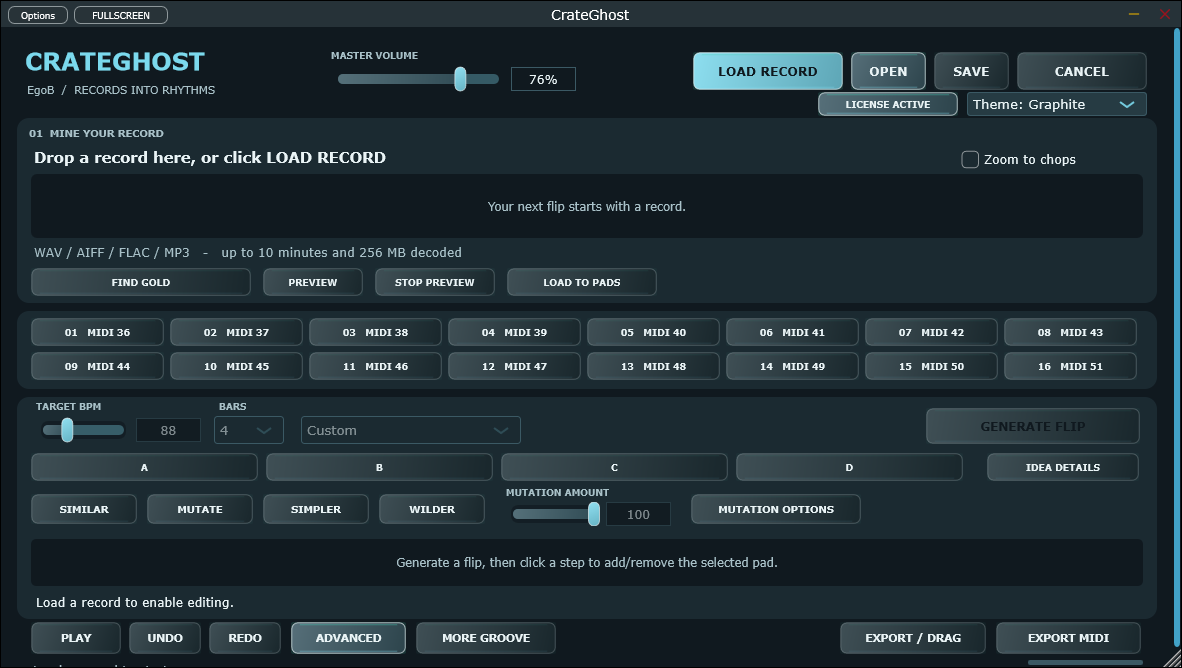 CrateGhost 0.14.0 Windows compact workspace