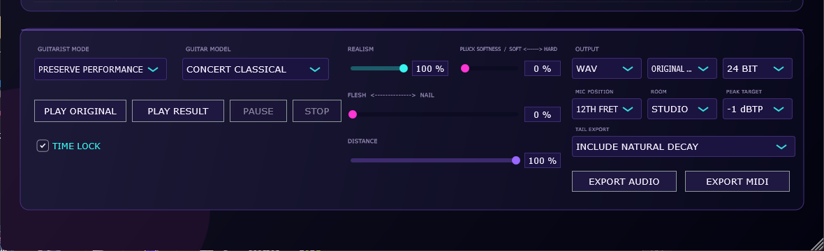 Nylonize advanced reconstruction controls