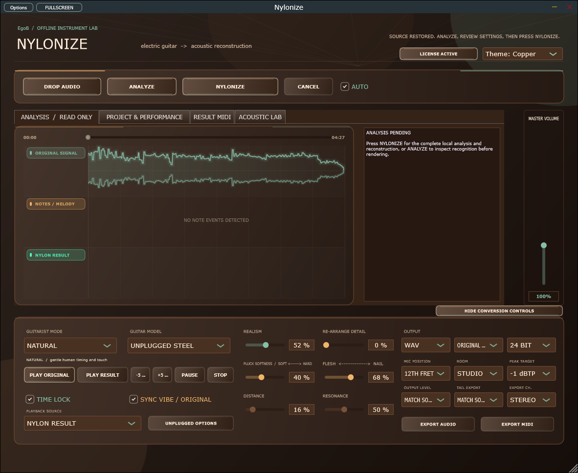 Nylonize 1.26.1 Windows workspace