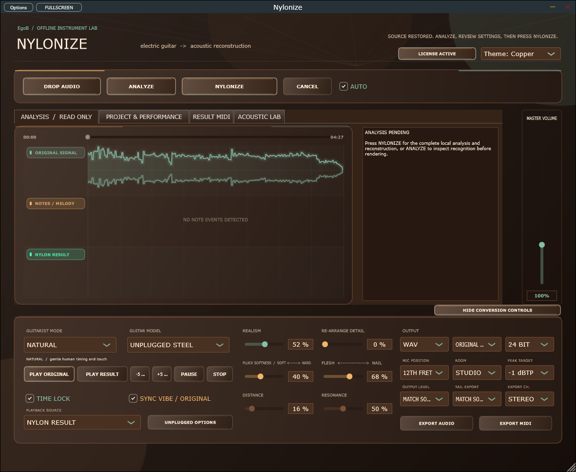 Nylonize 1.26.1 Windows workspace